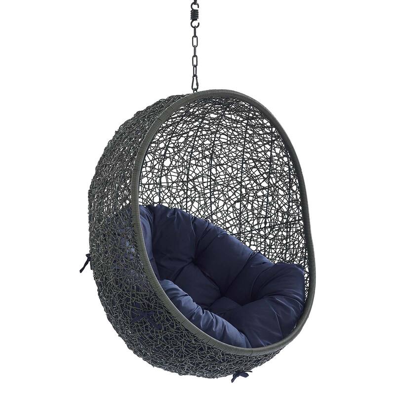 Hide Sunbrella Fabric Swing Outdoor Patio Lounge Chair without Stand