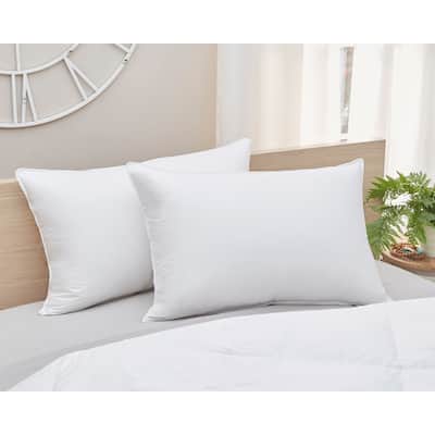 Premium White Goose Down Pillow - 700 Fill Power, Double-Stitched with German Piping