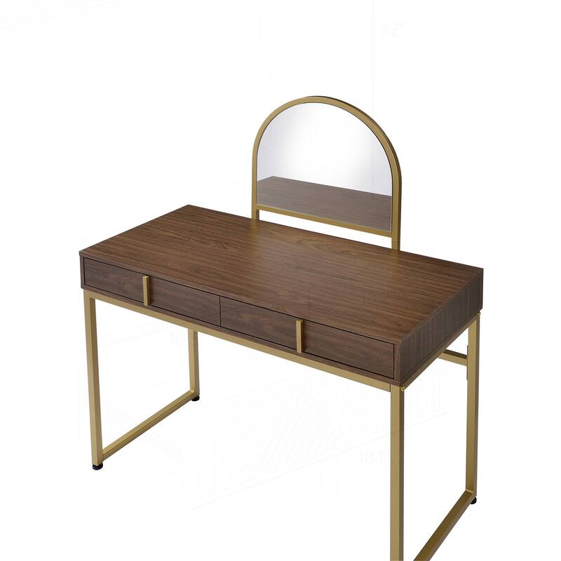 Versatile Vanity Desk with Mirror and Jewelry Tray for Stylish Organization