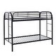 preview thumbnail 10 of 8, Modern Twin over Twin Metal Bunk Bed with Dual Ladders, Sturdy and Durable Design, Plenty of Storage Space, Easy Assembly Guide