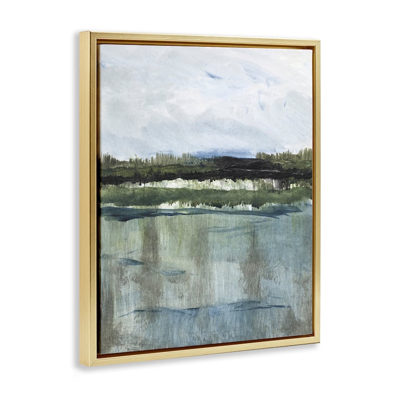 Stupell Northwest Lakeside View Framed Floater Canvas Wall Art Design By Lanie Loreth