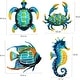 preview thumbnail 3 of 5, Set of 4 Metal Outdoor Wall Art Decor