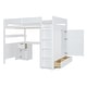 preview thumbnail 5 of 16, White Full Size Wooden Loft Bed with Wardrobe, Desk, Drawers, Shelves for Bedroom