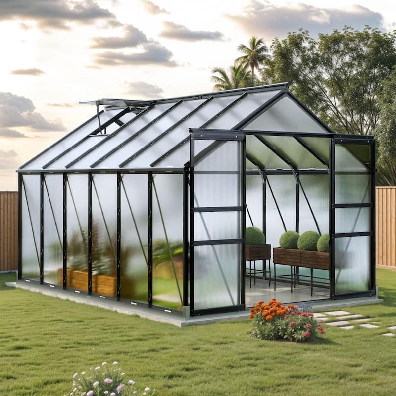 Moasis 8'/10' X 10'/12' Walk-in Hobby Greenhouse