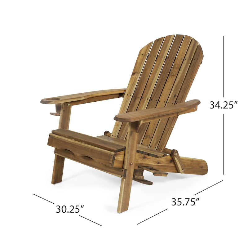 Bellwood Acacia Wood Folding Adirondack Chair by Christopher Knight Home