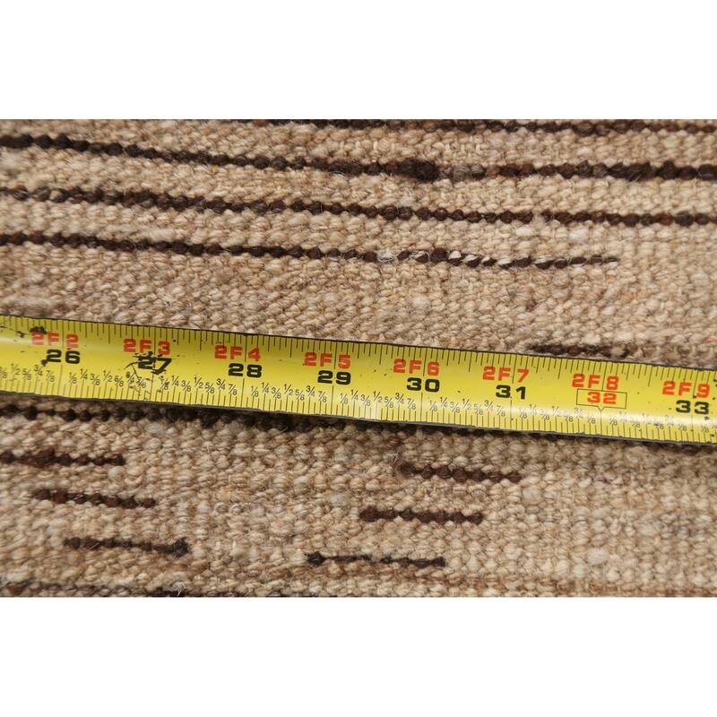 Contemporary Oriental Wool Gabbeh Kashkoli Area Rug Handmade Carpet - 3'2" x 4'11"