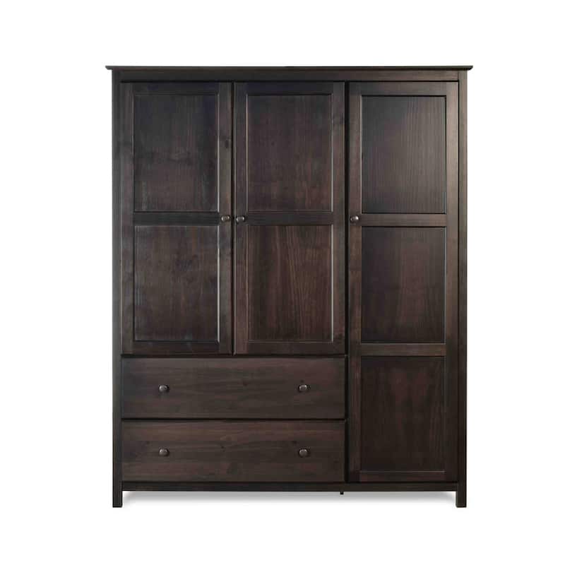 Grain Wood Furniture Shaker Wood 3-door Armoire - 60x72x22
