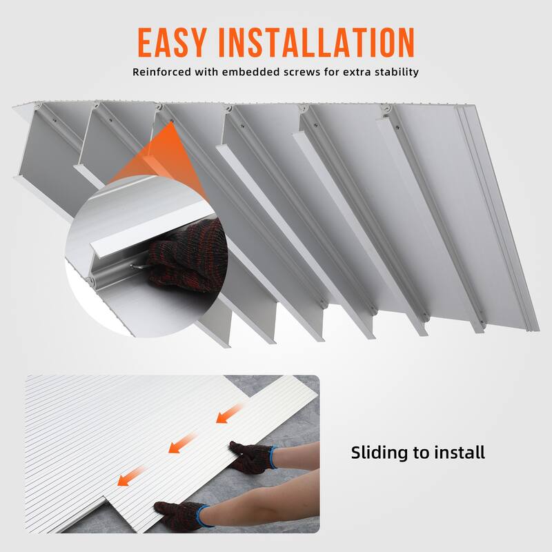 Adjustable Rise Door Threshold Ramp, 800Lbs Load Capacity