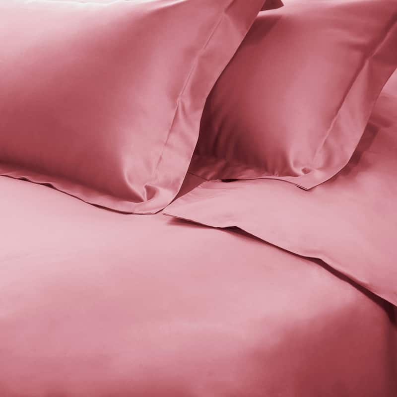 Superior Egyptian Cotton 650 Thread Count Solid Duvet Cover Set - Blush - Twin