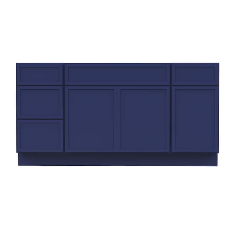 Vanity Art 66" Birch Freestanding Bathroom Vanity Cabinet without Top