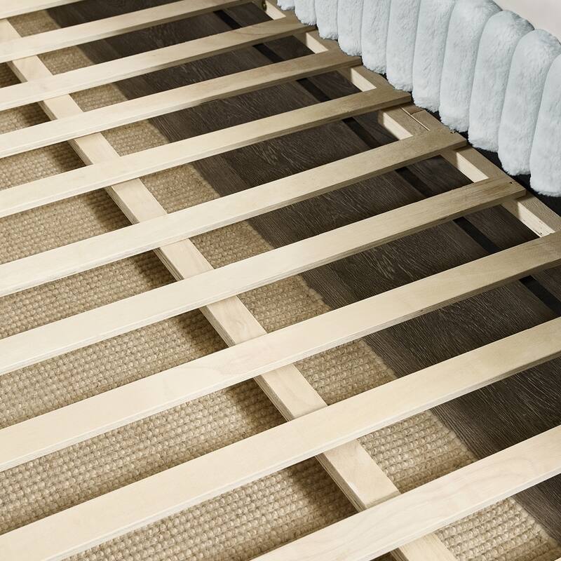 Striped Corduroy Fabric Twin Size Daybed Upholstered Bed