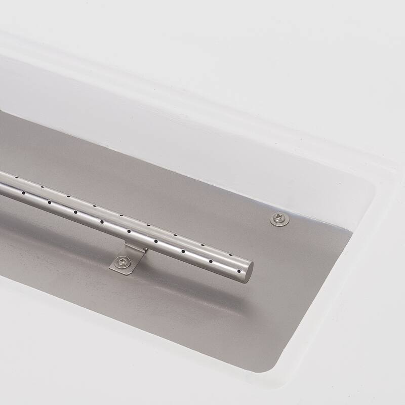 Christopher Knight Home - Lecce Outdoor 48.2" Rectangular MgO Fire Pit Table with 50,000 BTU Burner