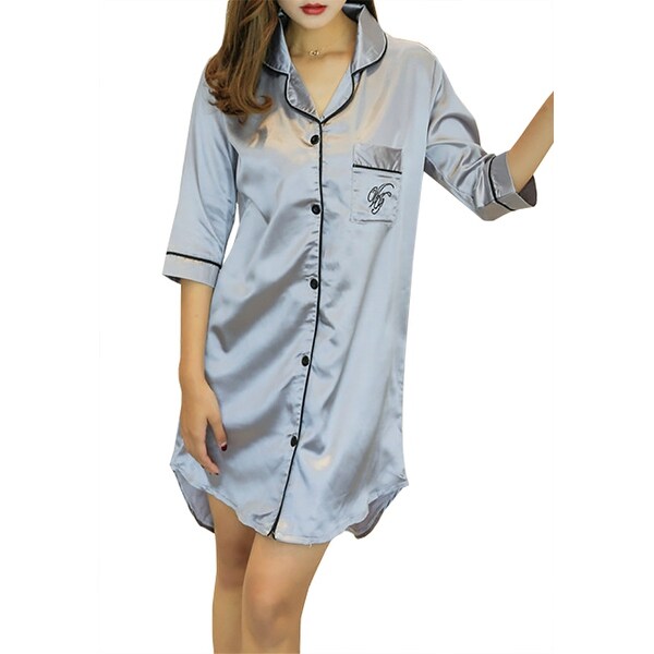 satin sleep shirt dress