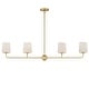 preview thumbnail 1 of 8, Maxim 12097SW Bristol 4 Light 48" Wide Linear Chandelier Satin Brass