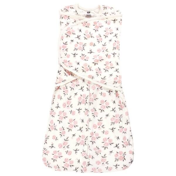 slide 1 of 1, Hudson Baby Infant Girl Convertible Swaddle Sleep Sack, Neutral Pink Floral 0-3 Months - Neutral Pink Floral