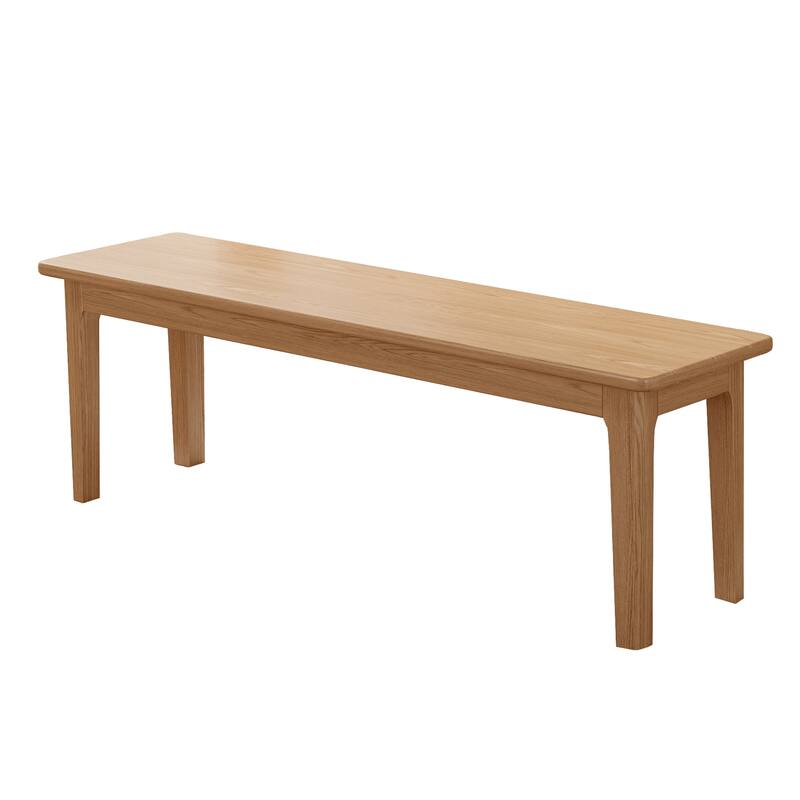Solid Wood Bench Farmhouse Dining Bench Entryway Bench - 55.1''W x 11.8''D x 18.1''H