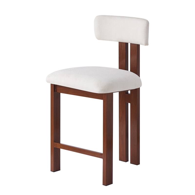 Elegant Round Kitchen Stools‌ – 26.5" Low Back Bar Stools with Padded Seat & Sturdy Metal Frame – Perfect for Dining Areas