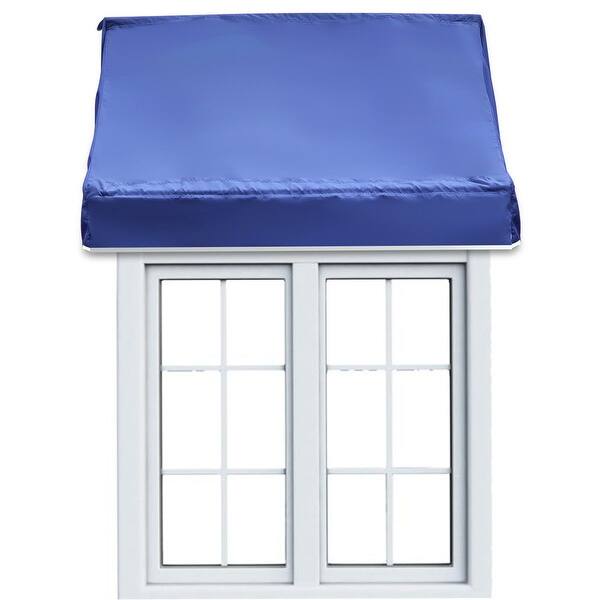 Shop Gymax Window Awning Door Canopy Sun Rain Shade Shelter Blue
