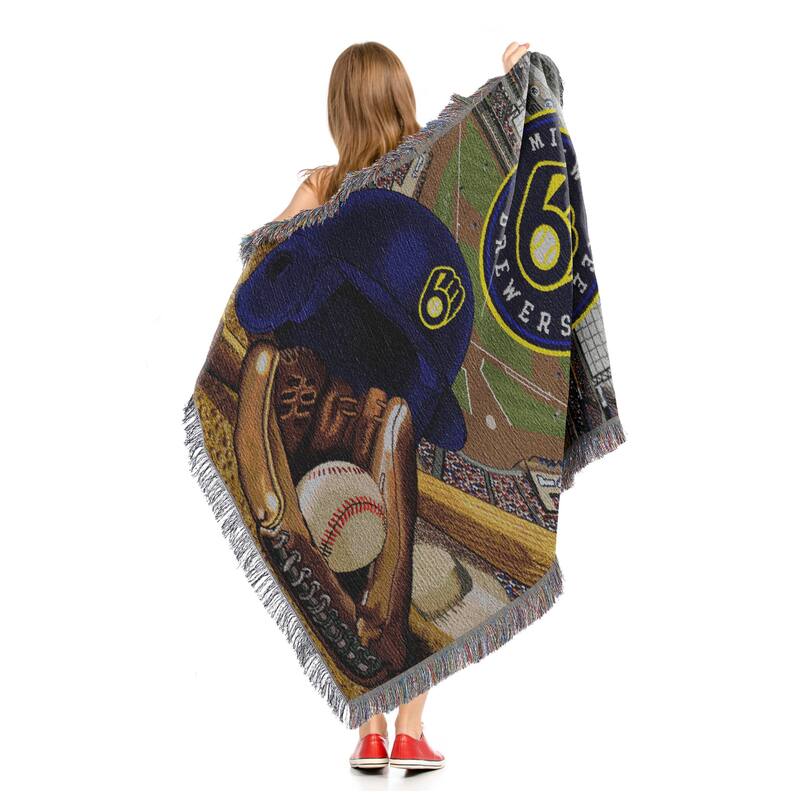 MLB Woven Tapestry Throw Blanket