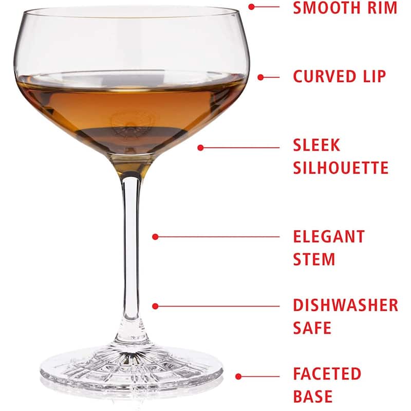 Spiegelau Set of 4 Prefect Coupette Cocktail Glasses - 8.3 oz.
