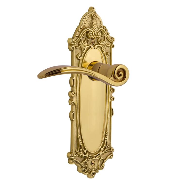 Nostalgic Warehouse Swan Non-Turning One-Sided Door Lever with - Unlacquered Brass
