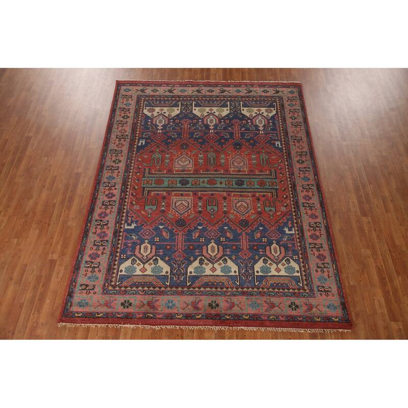 Traditional Sirjan Oriental Area Rug Handmade Wool Carpet - 7'9"x 10'0"