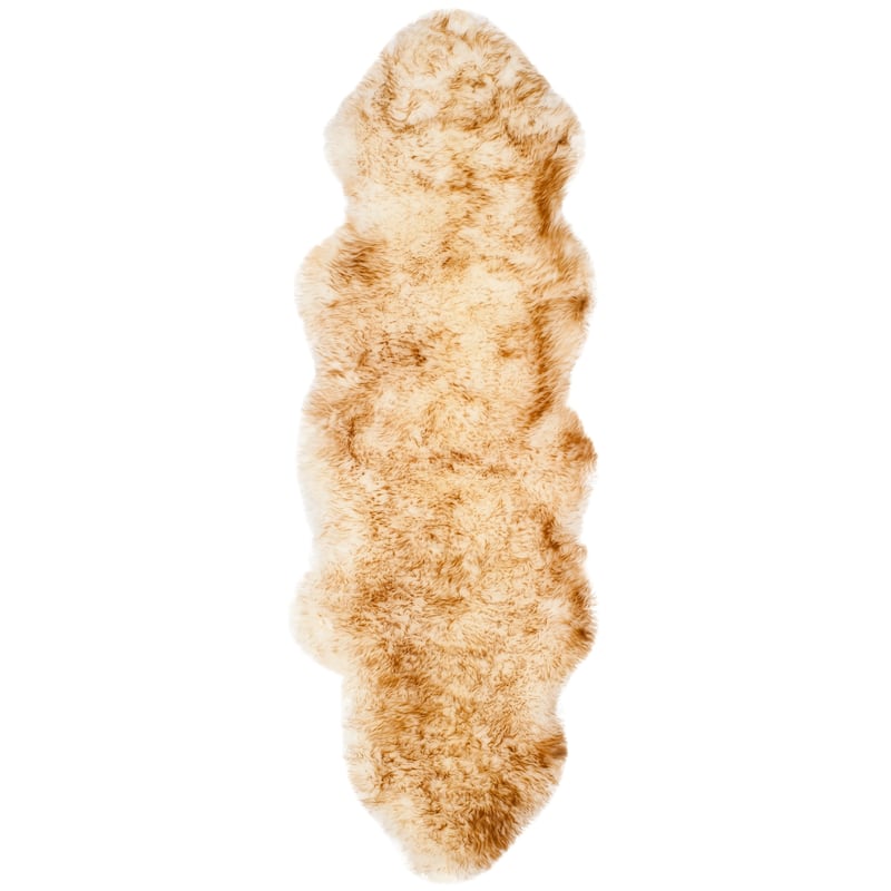 SAFAVIEH Handmade Natural Sheepskin Leanca 3.4-inch Thick Rug