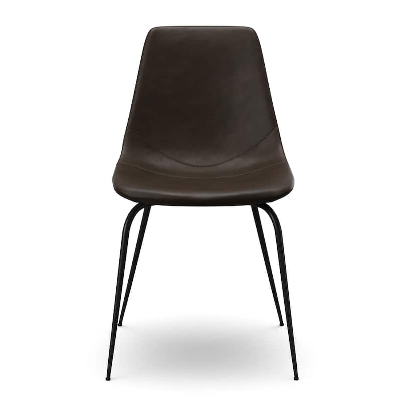 Malcolm Vegan Leather Side Chairs Black Legs (Set of 2)