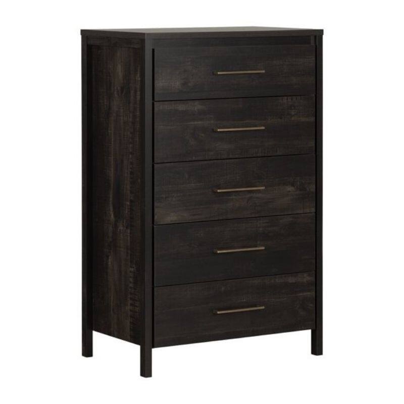 Engineered Wood Modern Drawer Storage Dresser with Smooth Glides - Java - 5-drawer