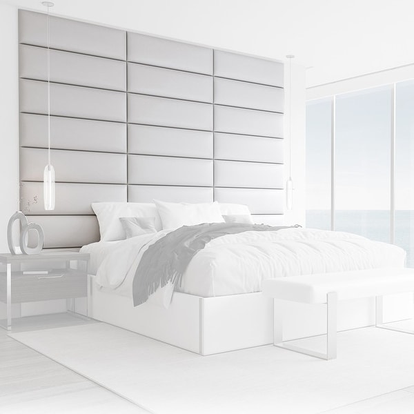 VANT Upholstered Headboards - White Dove - 39 Inch - Set of 4 panels.. Opens flyout.
