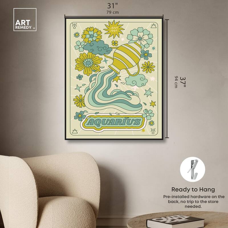 Aquarius Stars Card Canvas by Art Remedy