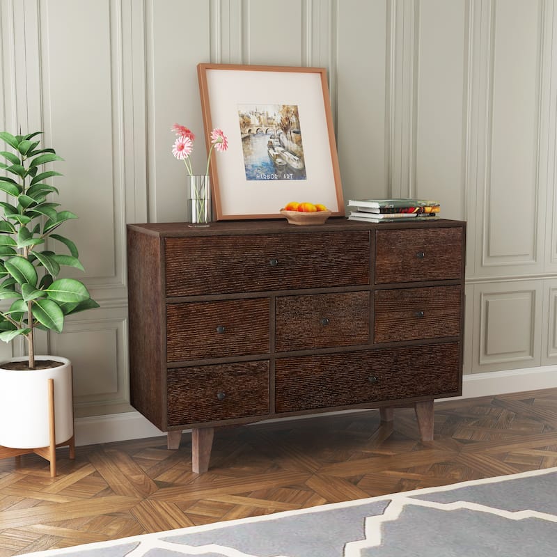 Wood spray-painted drawer dresser