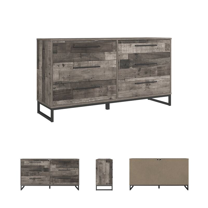 Signature Design by Ashley Neilsville Multi Gray 6 Drawer Dresser