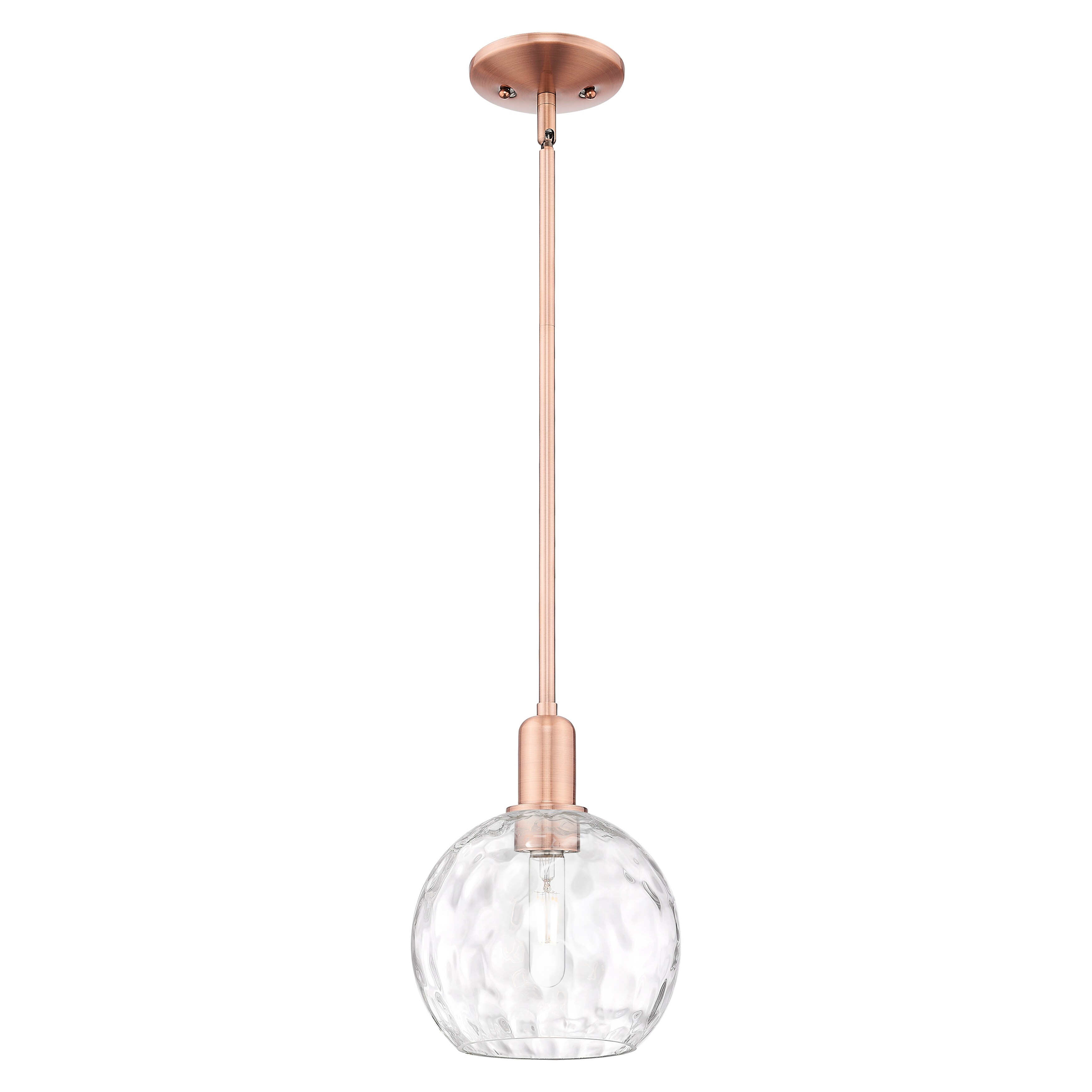 Innovations Lighting Endless Possibilities Arcadia - Athens Water Glass - 1 Light 8" Stem Hung Mini Pendant