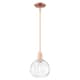 Option Clear Water Glass / Antique Copper