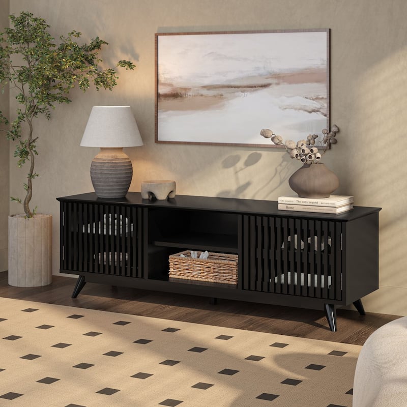Plank and Beam Mid-Century Modern TV Stand