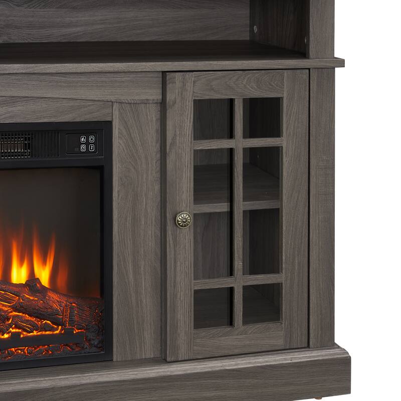 Classic Fireplace TV Stand for TV Up to 65", Modern Entertainment Console