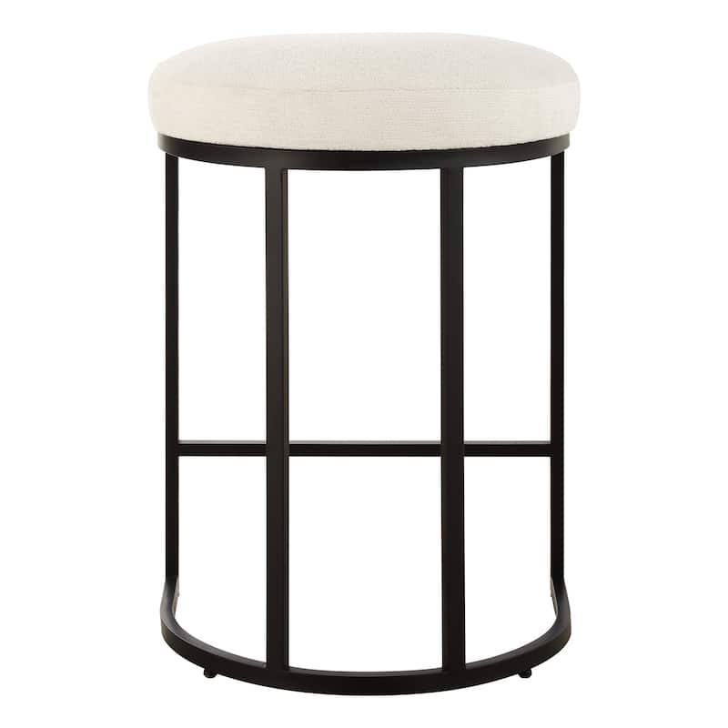 Carson Carrington Metal Upholstered Dining Counter Stool - 14.375 x 8.625 x 26.25