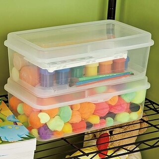 Shop Sterilite Large Fliptop Storage Box 13 125 X7 625 X4 5 Clear
