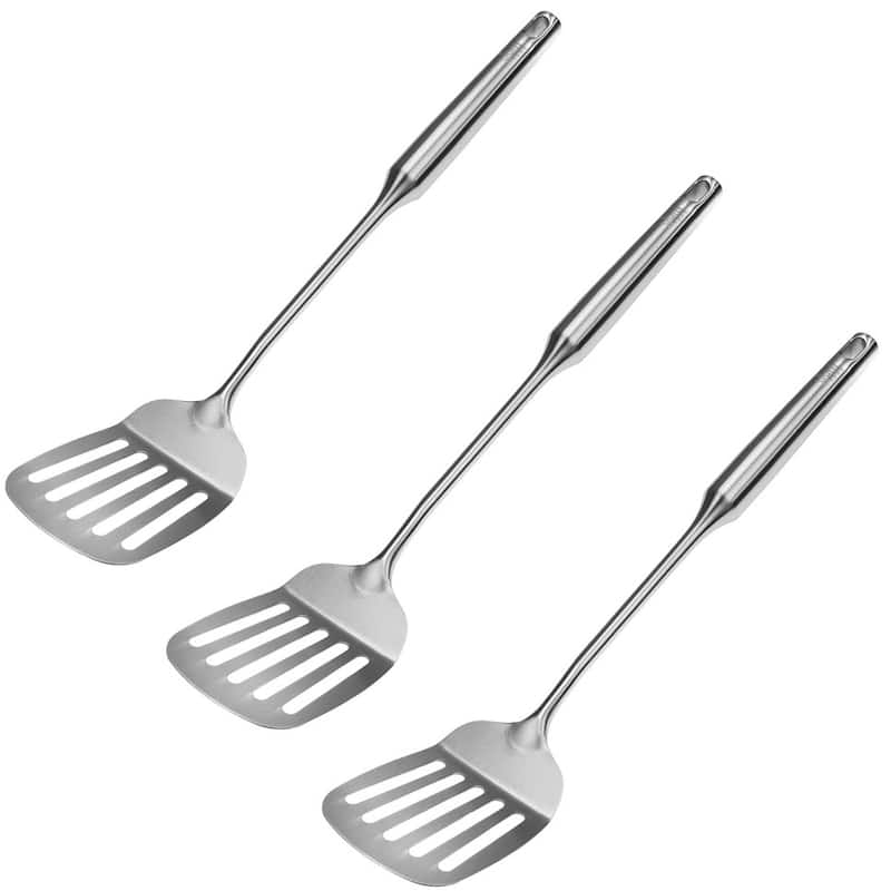 YBM Home Stainless Steel Turner, One-Piece Slotted Turner/Spatula, 2412 - Set of 3