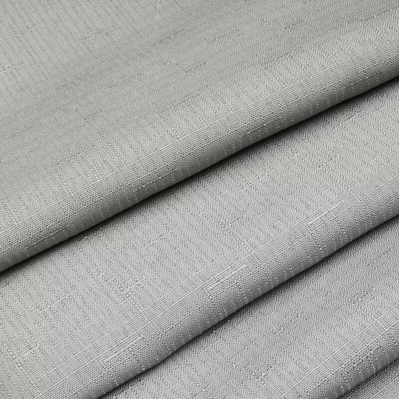 No Hook Slub Linen Texture Shower Curtain with PEVA Snap-in Liner