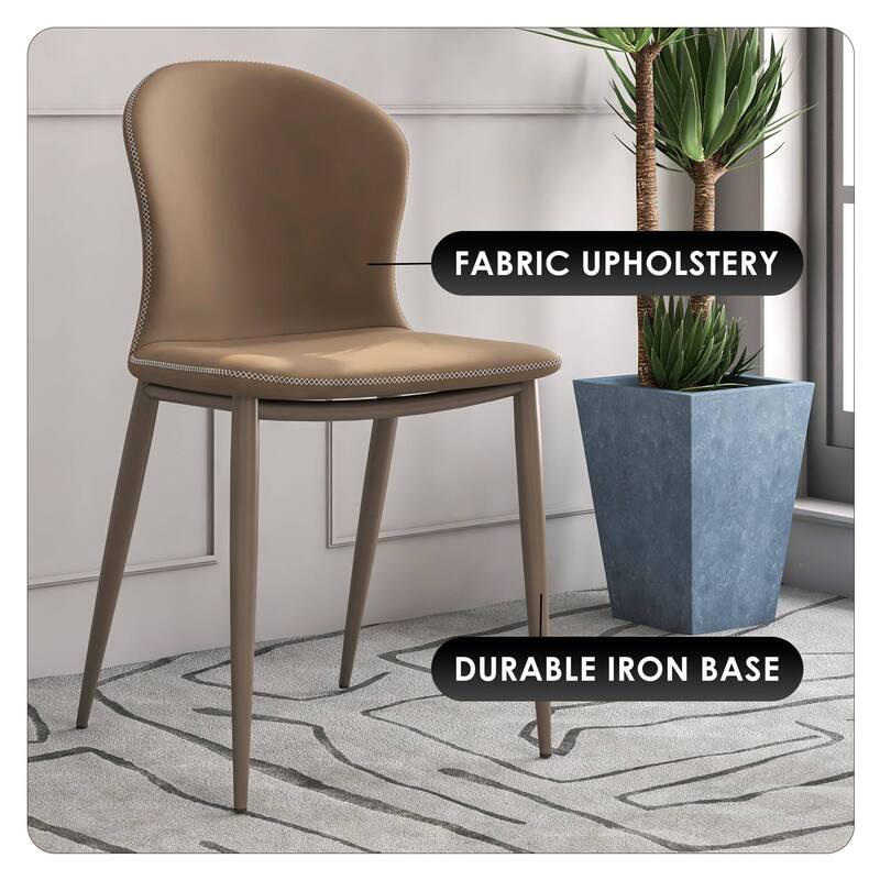 Mosaic Modern Upholstered in Fabric Dining Chair With Metal Legs Set of 4