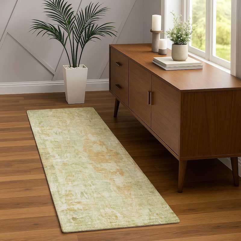 Machine Washable Indoor/ Outdoor Muted Ombre Chantille Rug