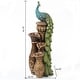 preview thumbnail 7 of 6, Peacock and Urns Resin Outdoor Fountain with LED Lights