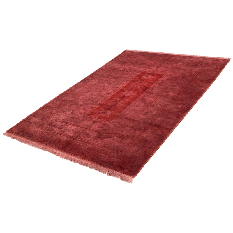 ECARPETGALLERY Hand-knotted Color Transition Burgundy Wool Rug - 6'6 x 9'6