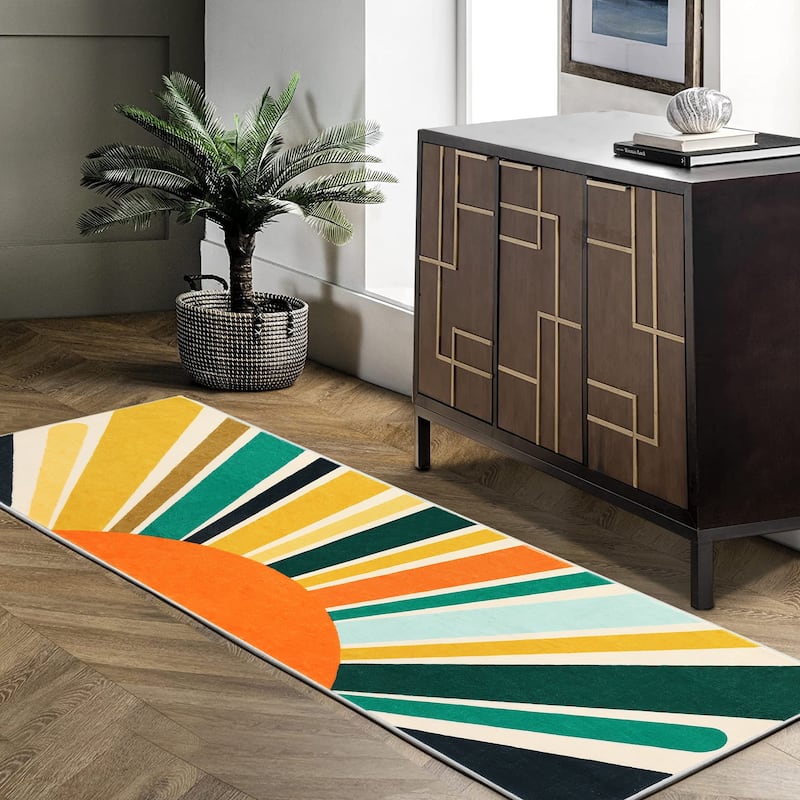Garvee Rainbow Sol Kids Area Rug
