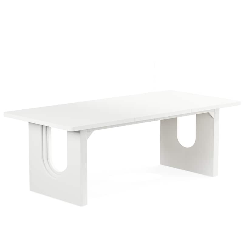 70.89" Rectangle Dining Table for 6-8 People, Modern Simple Wood Kitchen Table