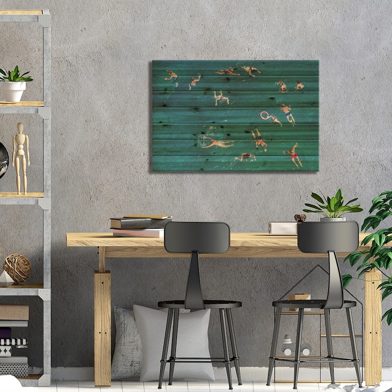 Untitled Print On Wood by Carlo Tonti - Multi-Color