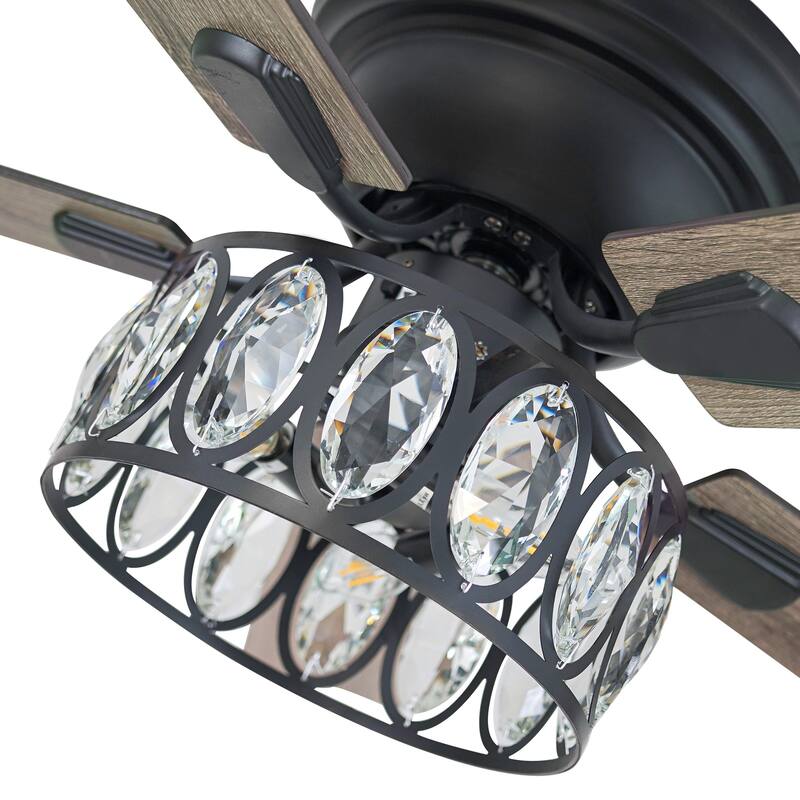 52" Low Profile Ceiling Fan with Light and Remote(5-blade)