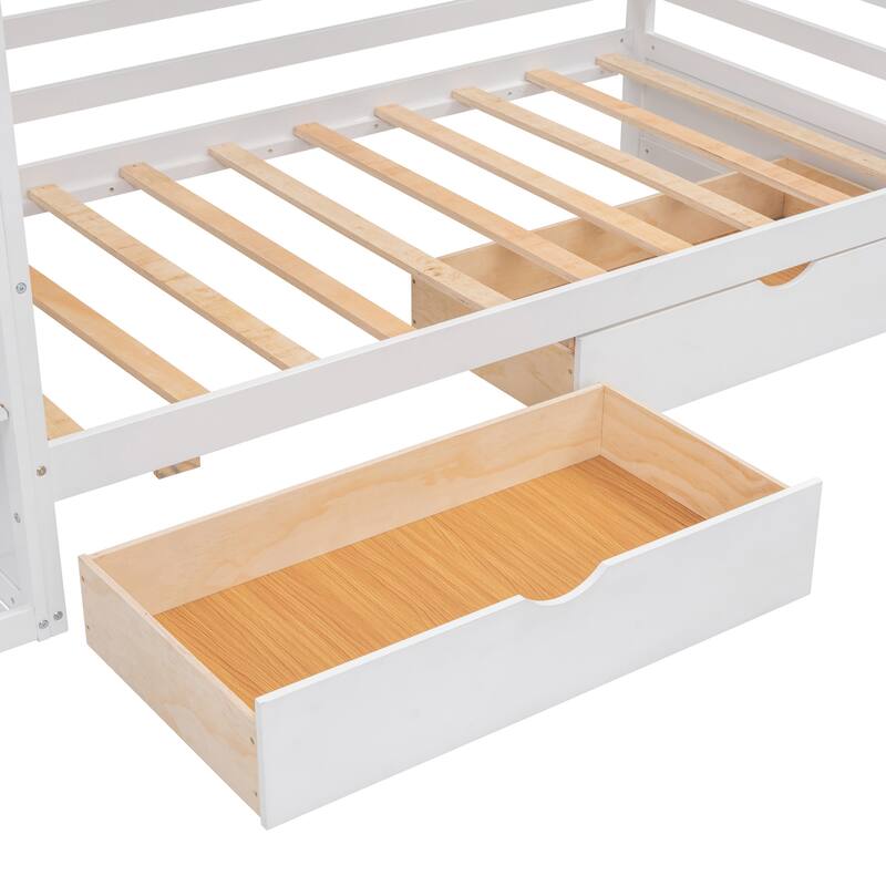 House Bed with Multiple storage spaces
